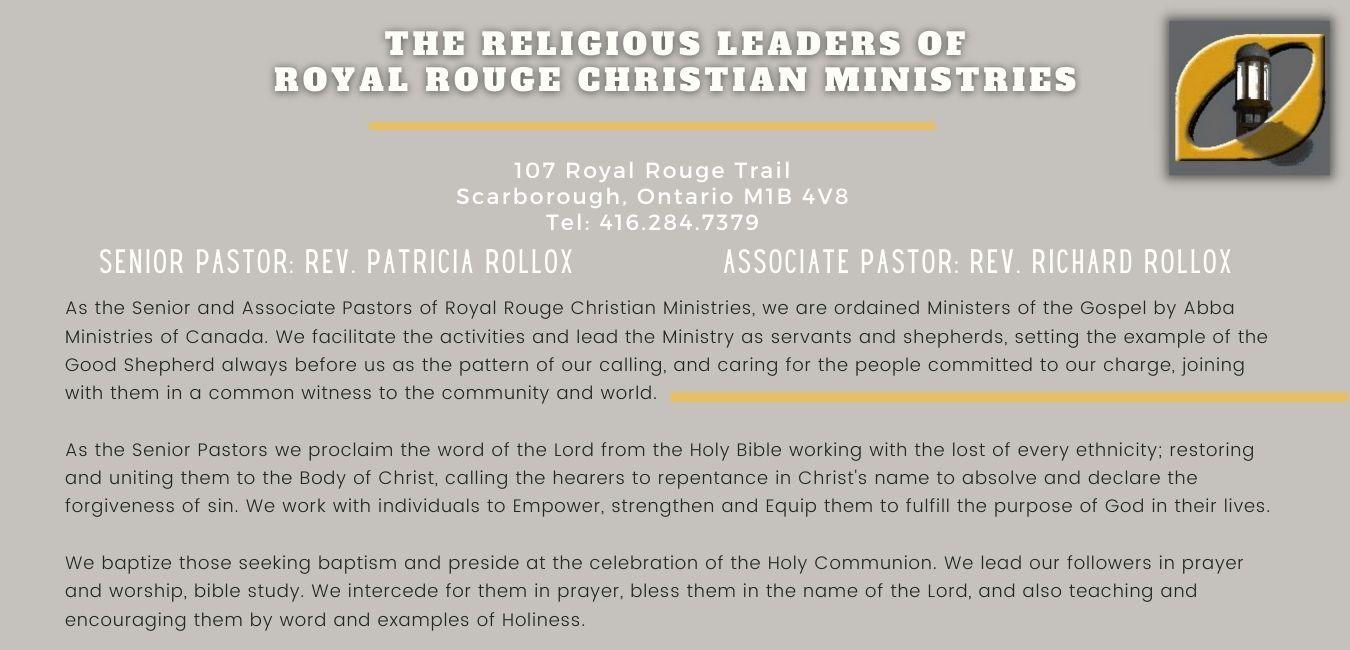 As the Senior Pastors we proclaim the word of the Lord from the Holy Bible working with the lost of every ethnicity; restoring and uniting them to the Body of Christ, calling the hearers to repentance in Christ's name to absolve and declare the forgiveness of sin. We work with individuals to Empower, strengthen and Equip them to fulfill the purpose of God in their lives.